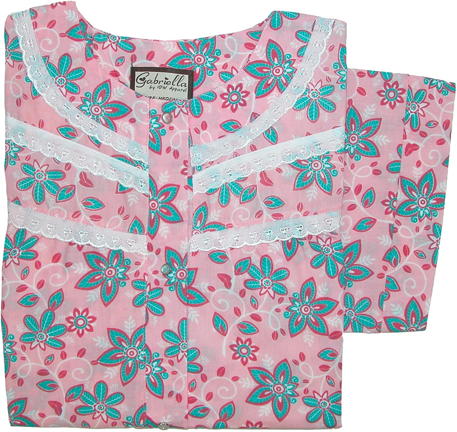 Price:$5.95 CTM Womens Eyelet Trimmed Floral Duster, Large, Pink Pattern at Amazon Women’s Clothing store