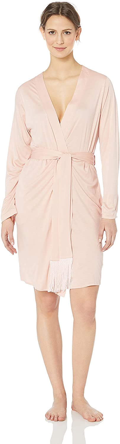 Price:$233.92 HANRO Women's Malie Robe, Tender Apricot, X-Small at Amazon Women’s Clothing store