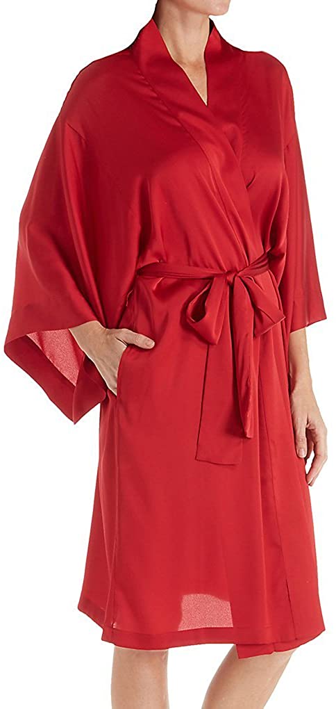 Price:$86.95 Natori Women's Feathers Satin Robe at Amazon Women’s Clothing store