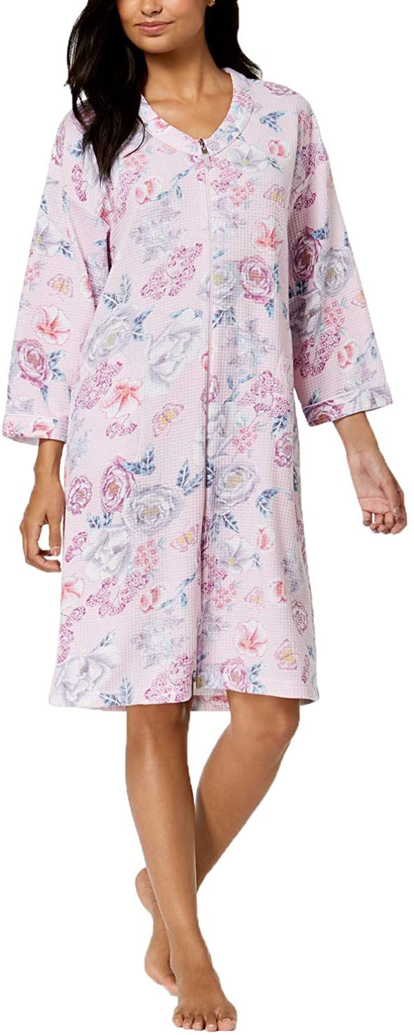 Price:$68.00 Miss Elaine Women's Waffle Knit Flower Printed Robe (Floral/Pink, Large) at Amazon Women’s Clothing store