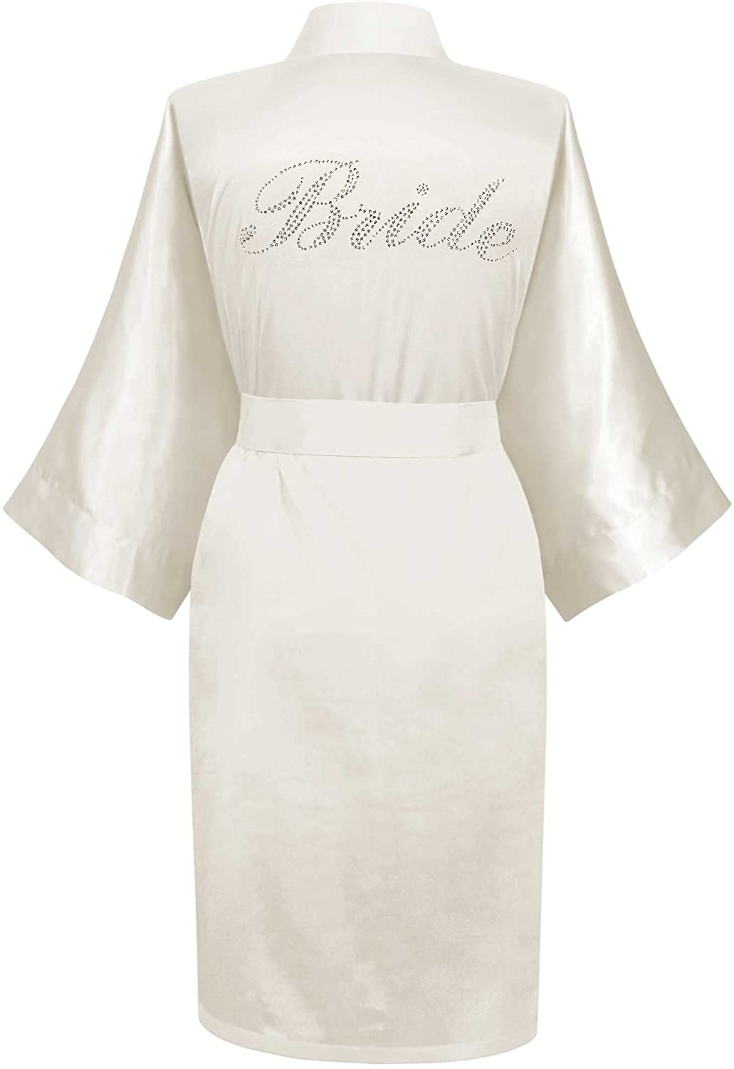 Price:$19.97 Swhiteme Bridal Kimono Robe with Rhinestones, One Size, White at Amazon Women’s Clothing store