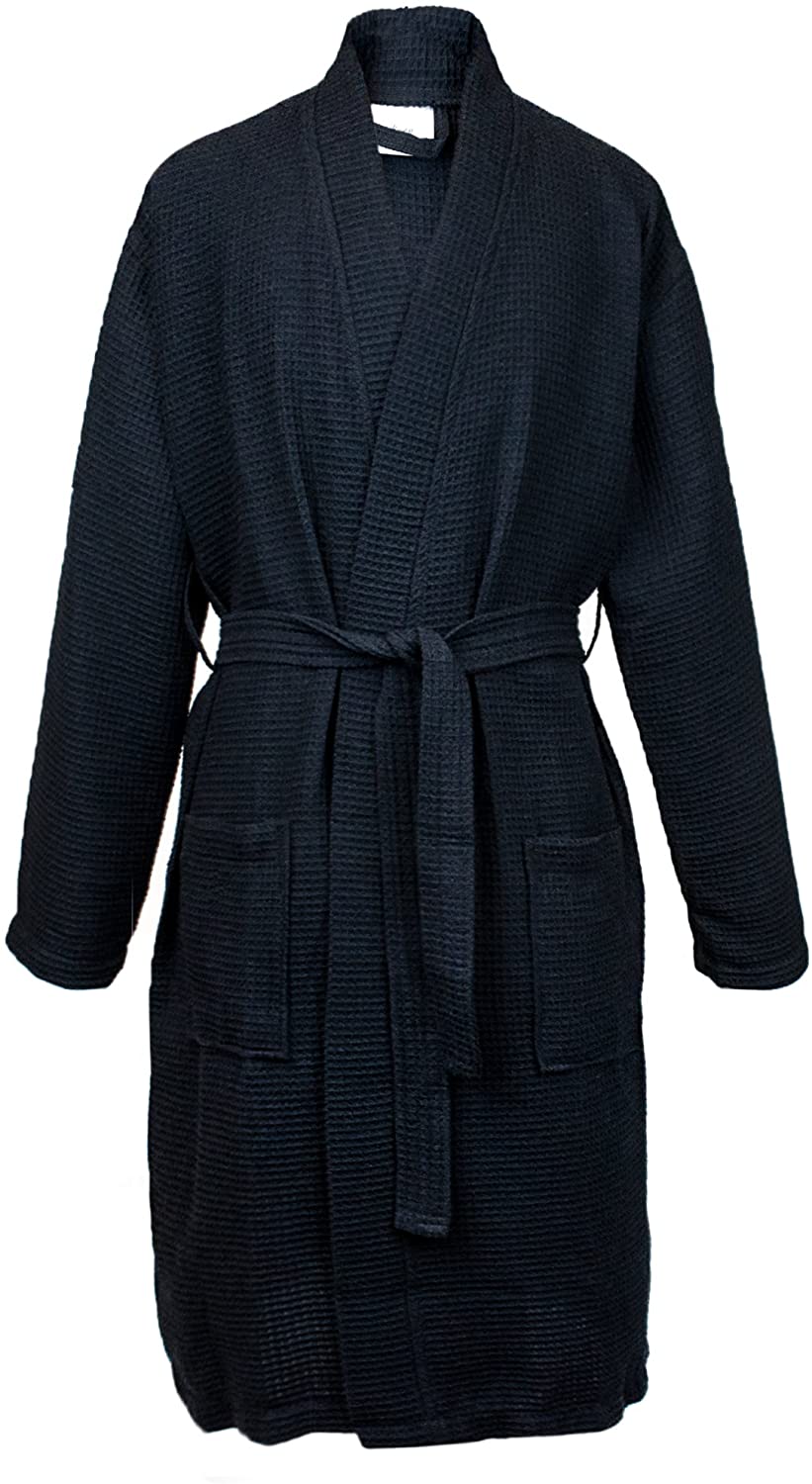 Price:$23.81    BC BARE COTTON Long Waffle Kimono Women Robe, Small/Medium, Black  Clothing