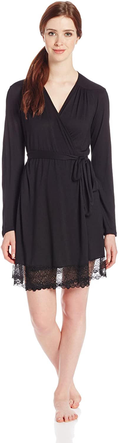 Price:$92.66 Only Hearts Women's Venice Short Robe with Lace Hem at Amazon Women’s Clothing store