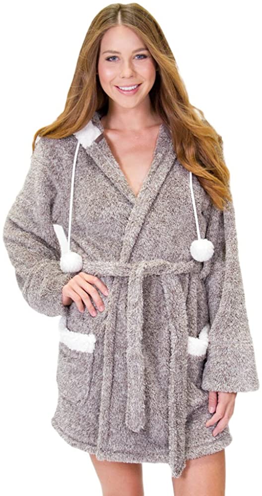 Price:$71.47 PJ Salvage Women's Cozy Plush Bath Robe, Taupe, X-Large at Amazon Women’s Clothing store