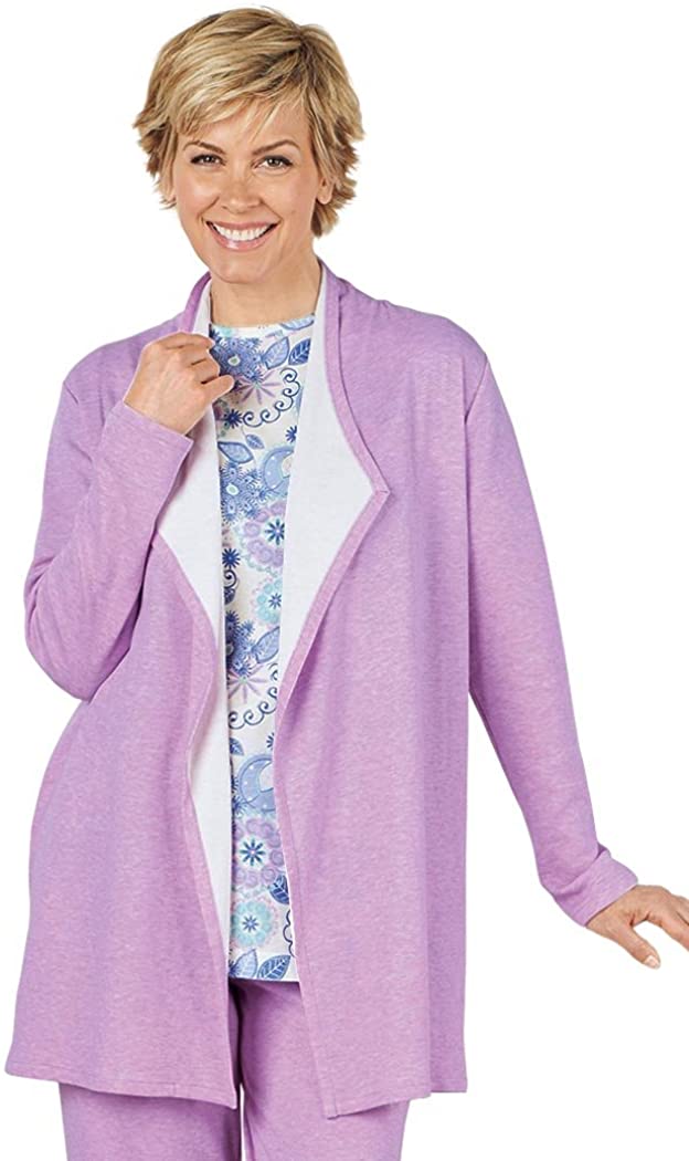 Price:$9.97 Knit Lounge Jacket Orchid 3X at Amazon Women’s Clothing store