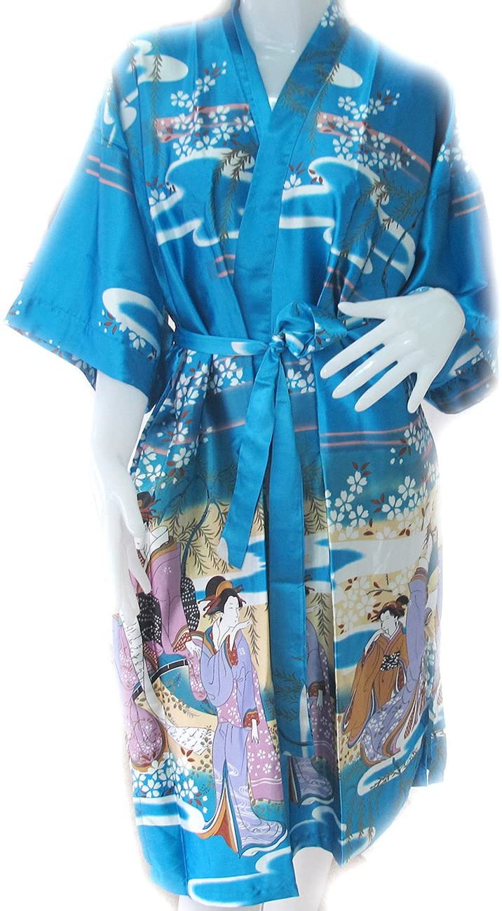 Price:$22.99    BATH ROBE JAPANESE KIMONO SATIN AND SILK  Clothing