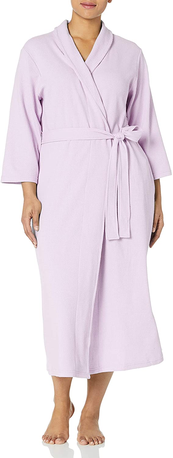 Price:$41.96 Casual Moments Women's Plus Size 50 Inch Waffle Wrap Robe, Lilac, 1X at Amazon Women’s Clothing store