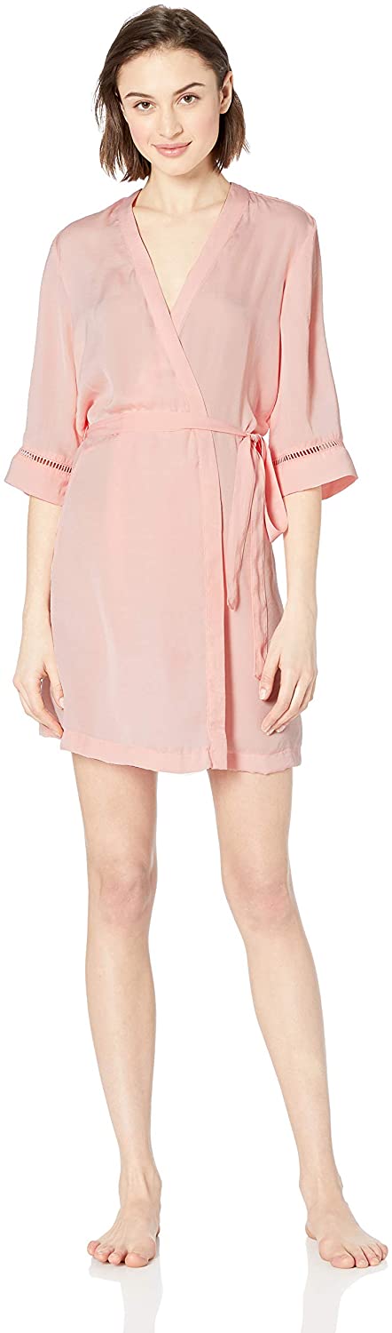 Price:$49.22 PJ Salvage Women's Cozy Lounge Bath Robe, Blush, Small at Amazon Women’s Clothing store