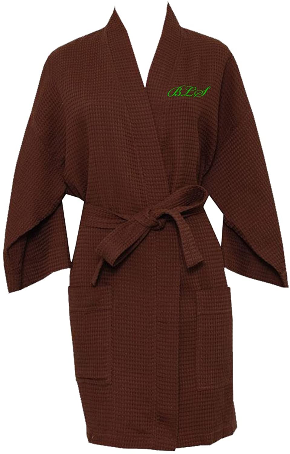 Price:$27.99 Cotton Waffle Brown Monogrammed Gifts Bridesmaids Robe Gift at Amazon Women’s Clothing store