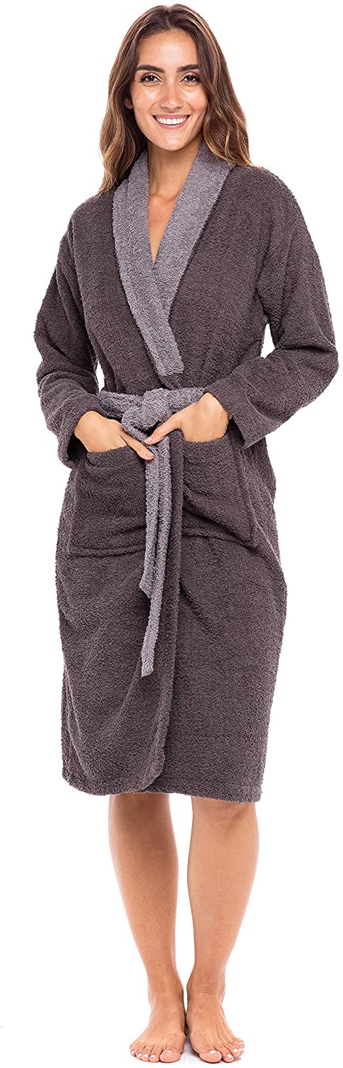 Price:$29.99 SKYLINEWEARS Women’s 100% Terry Cotton Bathrobe Toweling Dressing Gown Robe at Amazon Women’s Clothing store
