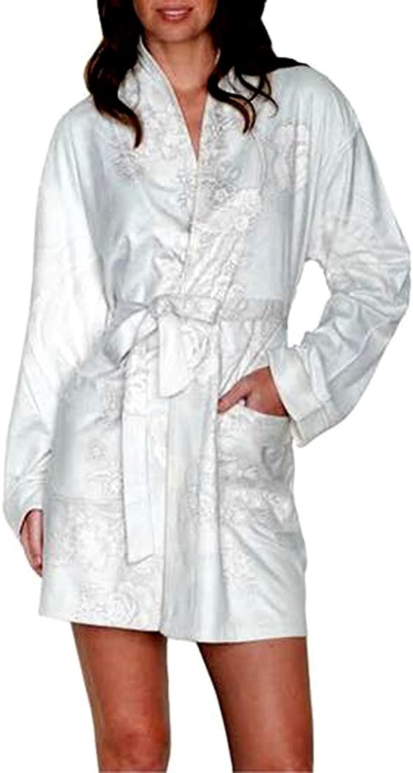 Price:$209.99 Wrap Up by VP Beige Capri Microfiber Short Robe, S/M at Amazon Women’s Clothing store