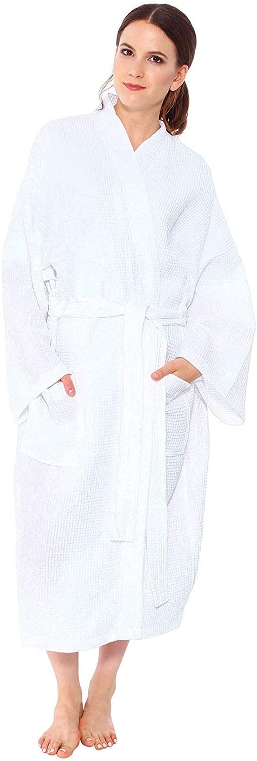 Price:$142.99 Simplicity Unisex Long Sleeve Cotton Spa & Bath Robe with Waffle Pattern (Pack of 4, White) at Amazon Women’s Clothing store  Robe Hooks