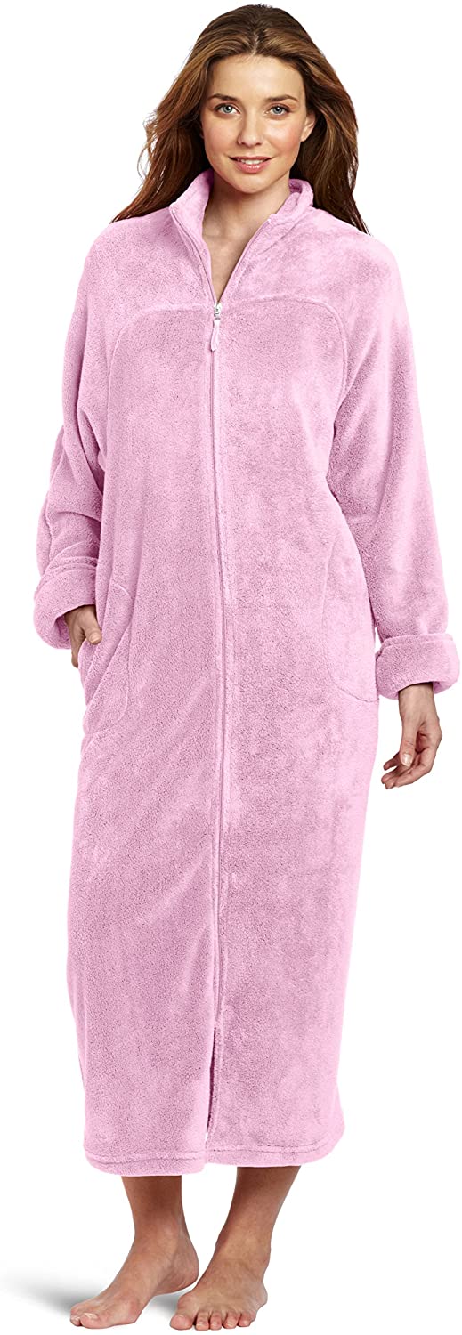 Price:$54.95 Casual Moments Women's 52 Breakaway Zip Robe, Lavender, X-Large at Amazon Women’s Clothing store