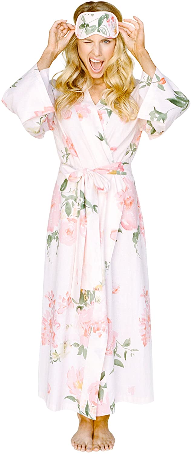 Price:$73.00 Kimono Style. Ankle Length Robe. Persimmon Hears Her Wish (S) Light Pink at Amazon Women’s Clothing store