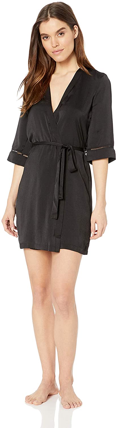 Price:$51.14 PJ Salvage Women's Cozy Lounge Bath Robe, Black, Large at Amazon Women’s Clothing store