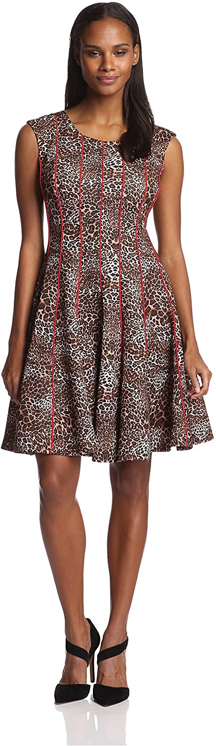 Price:$23.27    Chetta B Women's Animal Printed Fit-and-Flare Dress  Clothing