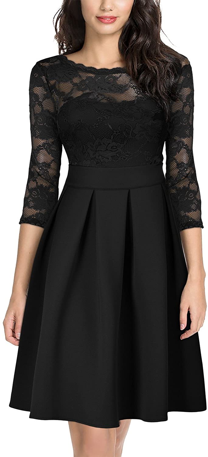 Price:$35.99    Miusol Women's Vintage Floral Lace Bridesmaid Party Dress  Clothing