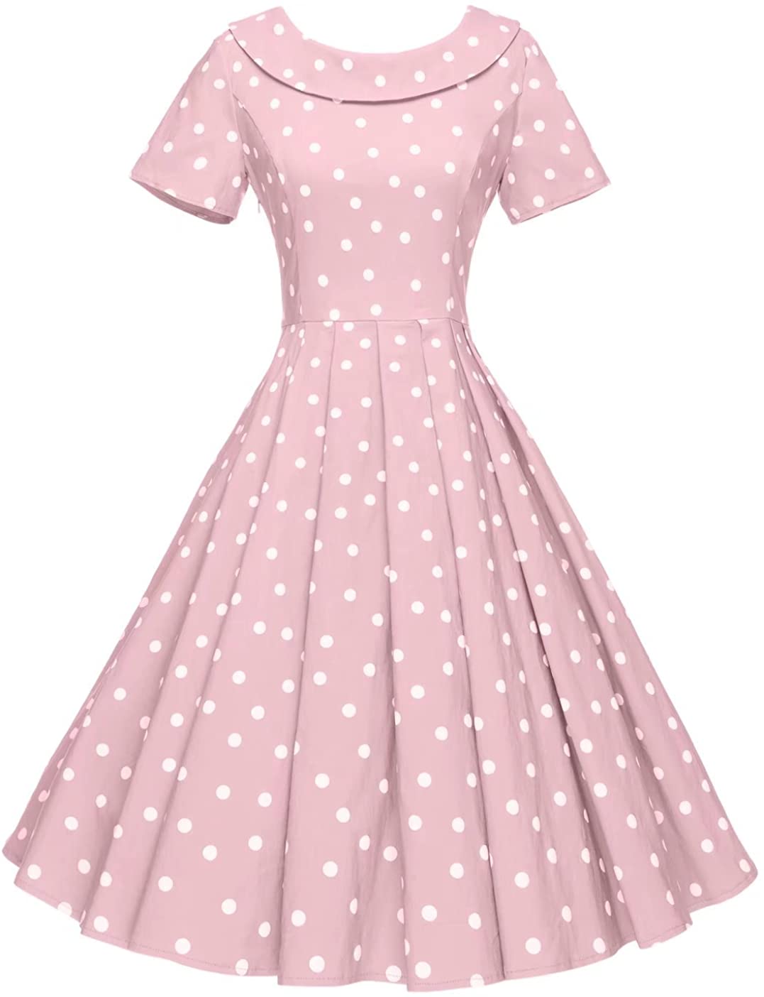 Price:$35.98    GownTown Women's 1950s Polka Dot Vintage Dresses Audrey Hepburn Style Party Dresses  Clothing