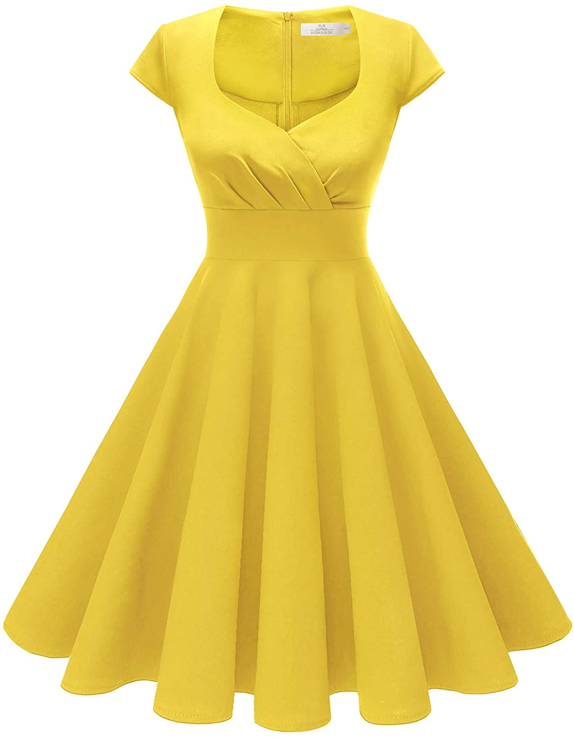 Price:$9.99    Homrain 1950s Cocktail Dress Vintage Retro Rockabilly Cap Sleeve A-Line Swing Dress  Clothing