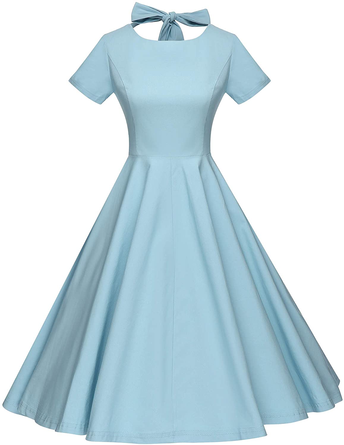 Price:$26.98    GownTown Womens 1950s Vintage Retro Party Swing Dress Rockabillty Stretchy Dress  Clothing