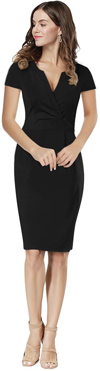 Price:$15.05 HiQueen Women Vintage Office Work Business Party Bodycon Pencil Dress at Amazon Women’s Clothing store