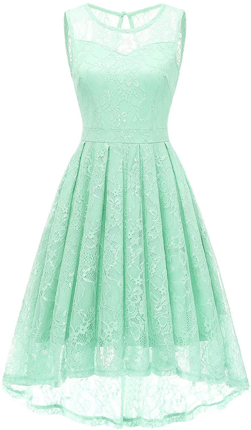 Price:$15.99    Gardenwed Women's Vintage Lace High Low Bridesmaid Dress Sleeveless Cocktail Party Swing Dress  Clothing