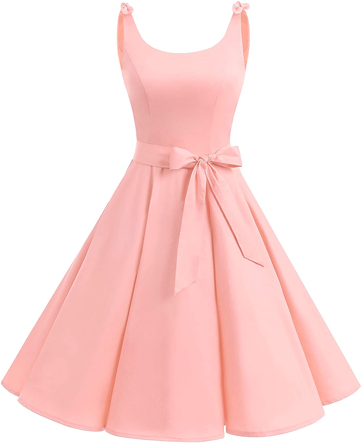 Price:$19.19 Bbonlinedress 1950's Bowknot Vintage Retro Polka Dot Rockabilly Swing Dress at Amazon Women’s Clothing store