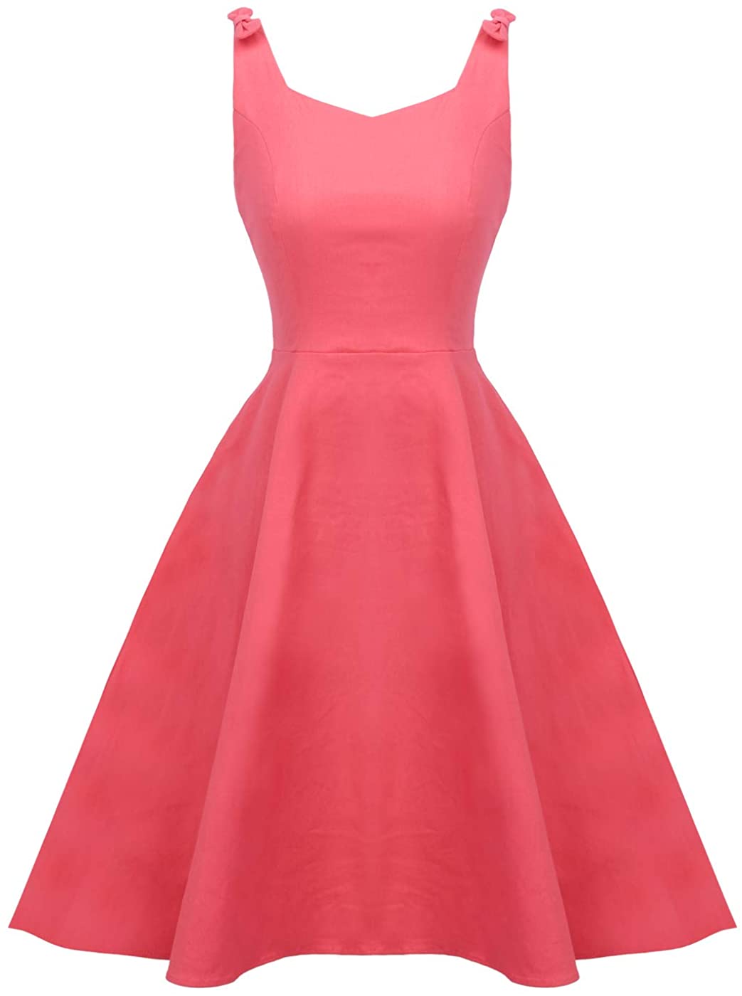 Price:$28.69    FAIRY COUPLE Women's 1950's Bowknot Vintage Retro Polka Dot Rockabilly Party Swing Dress  Clothing