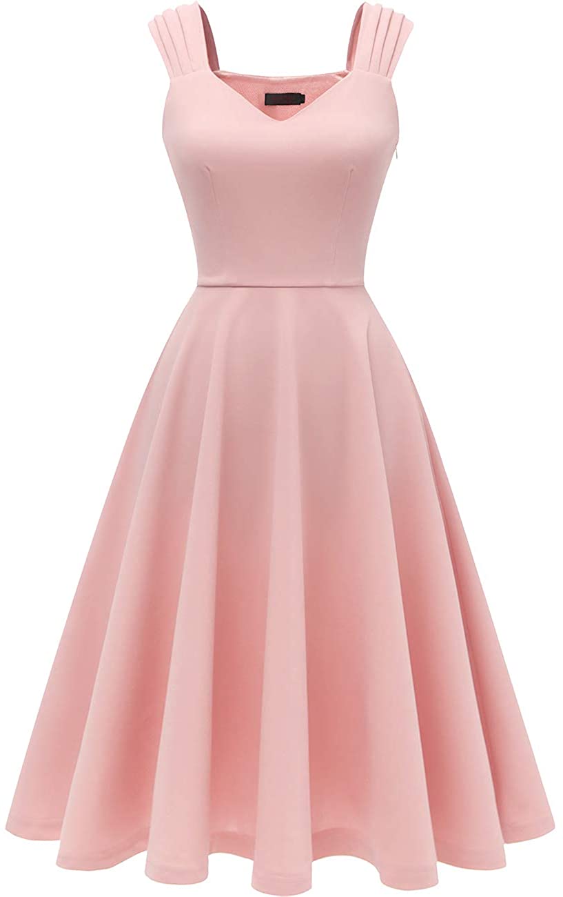 Price:$25.99    DRESSTELLS Women's Prom Vintage Tea Dress V-Neck Bridesmaid Party Swing Cocktail Dress  Clothing