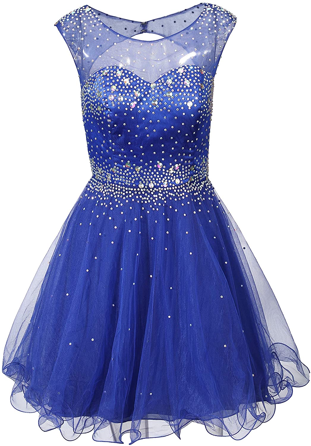 Price:$59.99    Mamilove Women's Short Beading Homecoming Dress for Juniors A Line Prom Ball Gown  Clothing