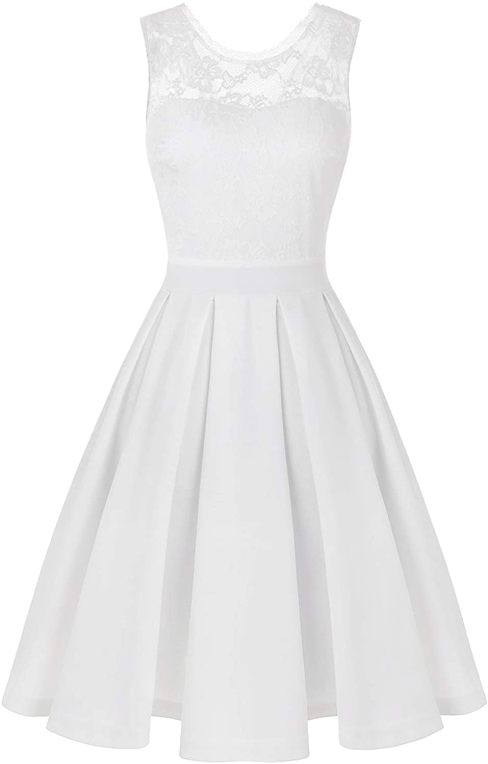 Price:$36.99 Women's Sexy Vintage Floral Solid Color Slim Fit Wedding Cocktail Party Lace Midi Dress at Amazon Women’s Clothing store