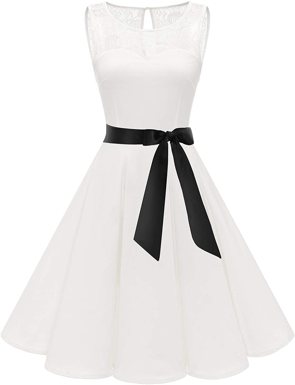 Price:$14.99    Bbonlinedress Women's 1950s Vintage Rockabilly Swing Dress Lace Cocktail Prom Party Dress  Clothing