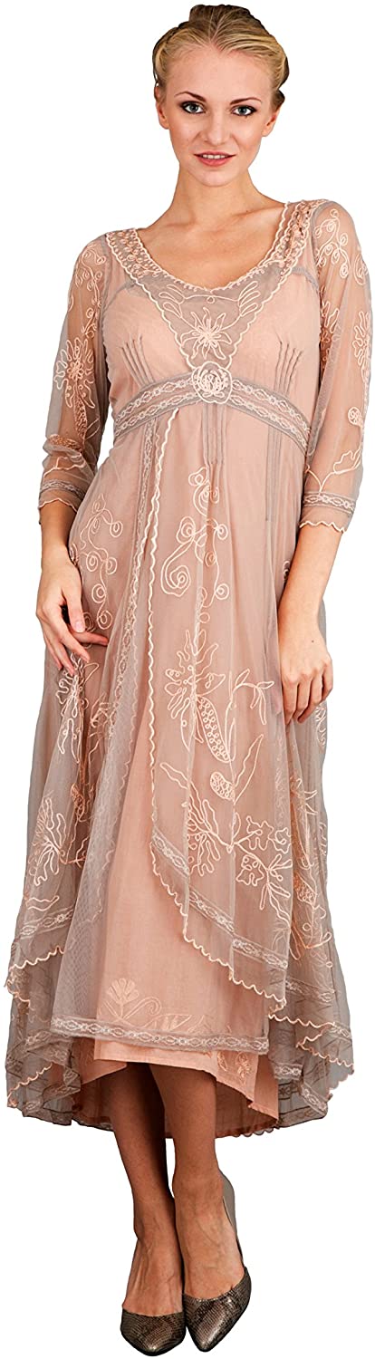 Price:$258.00 Women's Downton Abbey Vintage Style Wedding Dress in Quartz at Amazon Women’s Clothing store