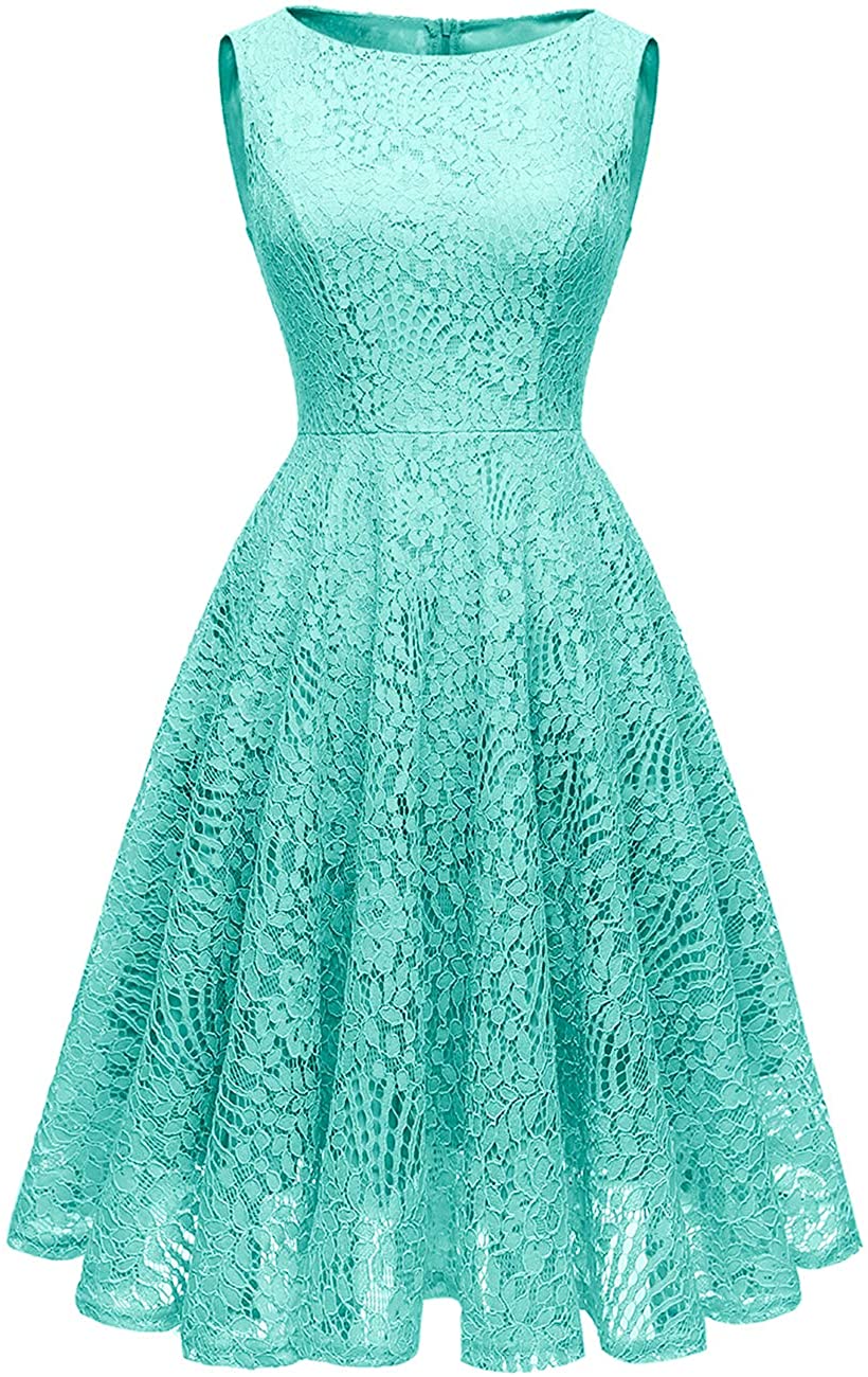 Price:$19.99    Kingfancy 50s Homecoming Dress, 1950 Cocktail Lace Vintage Dresses Crew Neck Prom Bridesmaid Dress  Clothing
