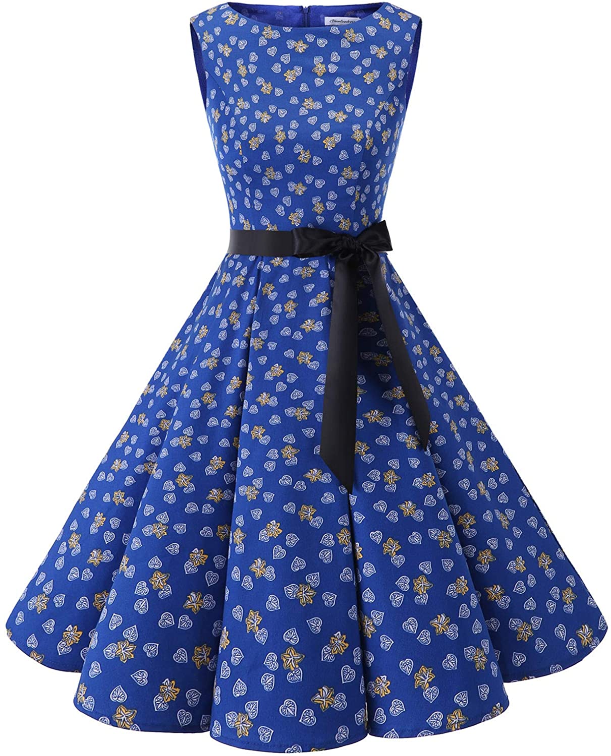 Price:$12.99    Bbonlinedress Women's 1950s Audrey Summer Vintage Rockabilly Swing Dress  Clothing