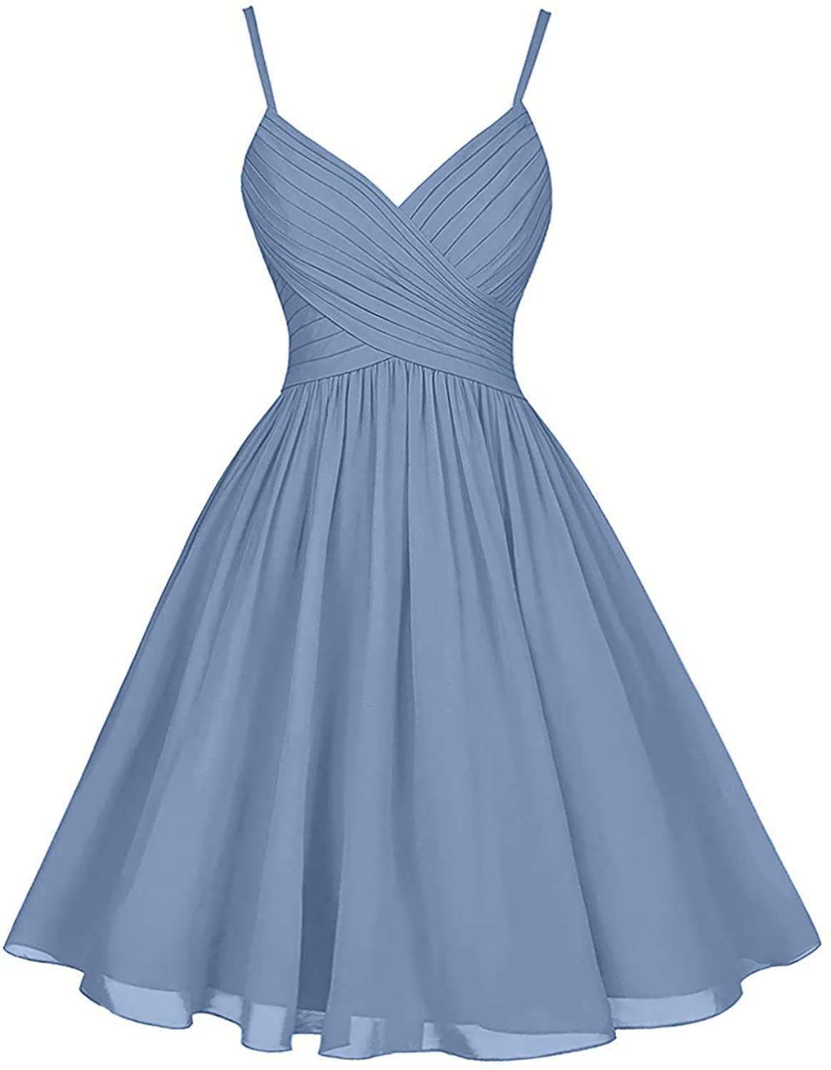 Price:$19.99    Dresspic Women's Short Bridesmaid Dress A-Line Strap Party Dress With Pockets B011  Clothing