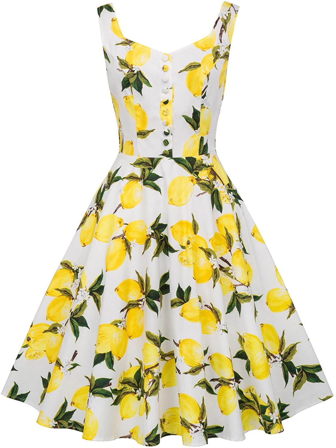 Price:$18.99    Belle Poque Homecoming 1950s Retro Vintage Sleeveless V-Neck Flared A-Line Dress BP416  Clothing