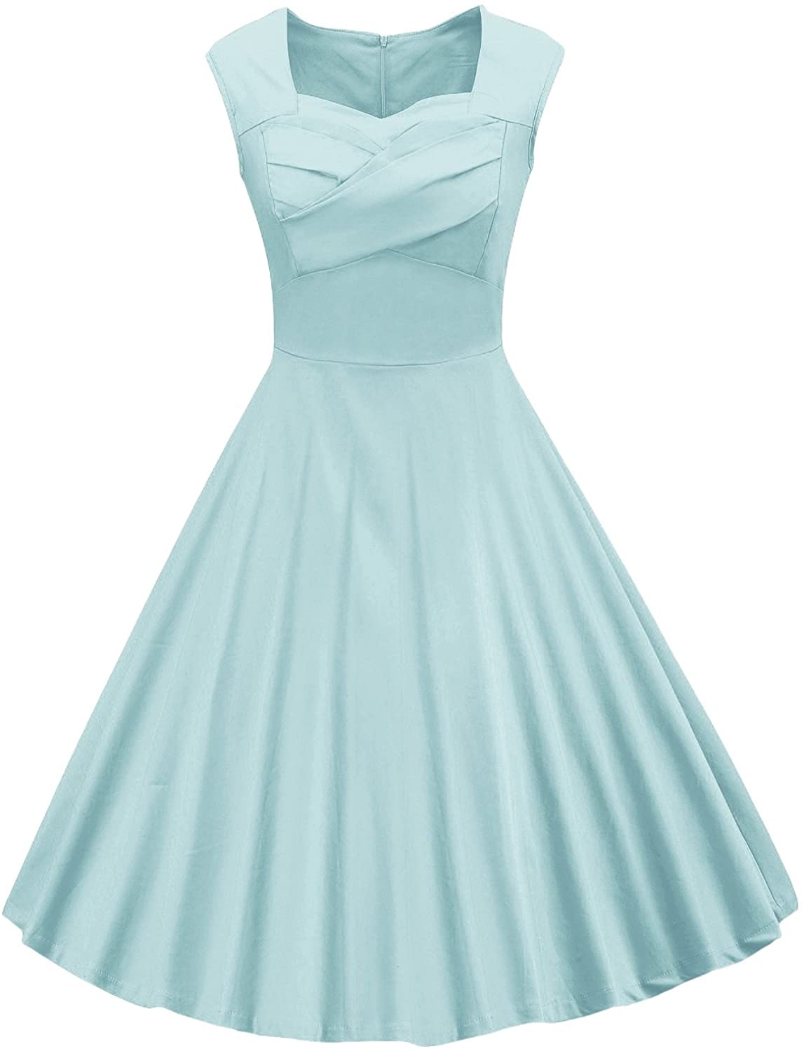 Price:$16.99    VOGVOG Women's 1950s Retro Vintage Cap Sleeve Cocktail Party Swing Dress  Clothing