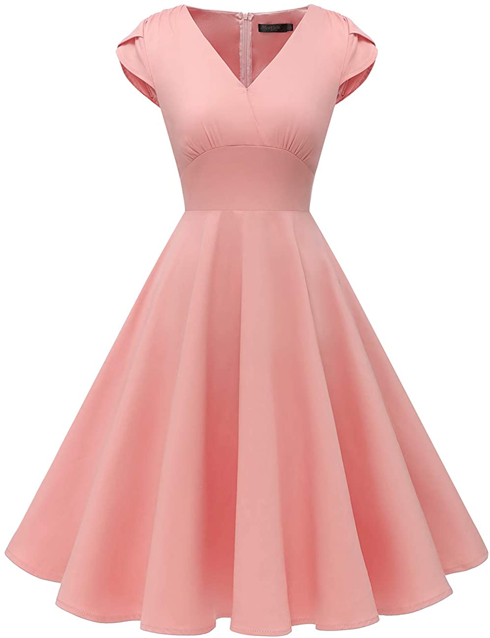 Price:$25.99    Meetjen Women's Vintage Cocktail Party Swing Dresses 1950s Retro Rockabilly Prom Dresses  Clothing
