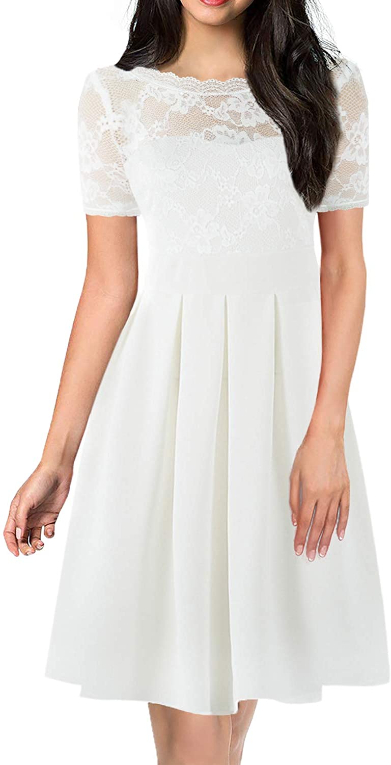 Price:$16.99    Women's 1950's Vintage Floral Lace Bridesmaid Cocktail Party Swing Wedding Guest Dress 256  Clothing