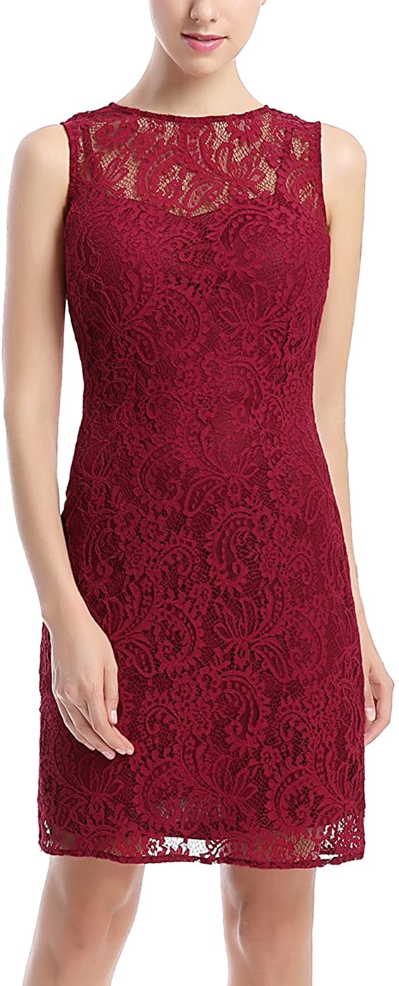 Price:$9.99 phistic Women's Lace Sheath Dress at Amazon Women’s Clothing store