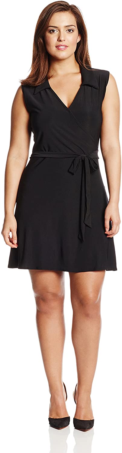 Price:$27.83    Star Vixen Women's Plus-Size Sleeveless Faux-Wrap Dress  Clothing