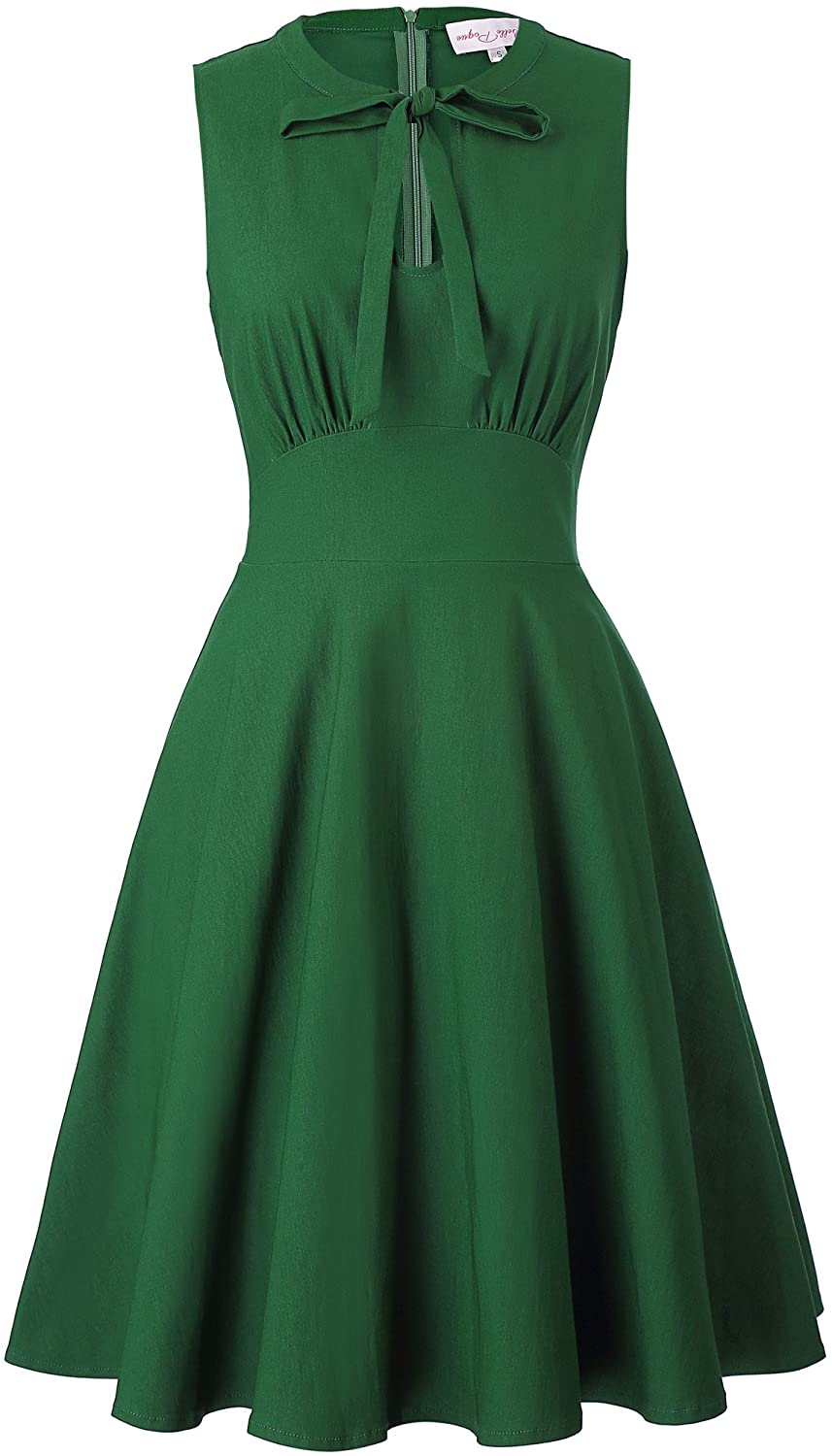 Price:$26.99 Belle Poque Women's Vintage Dress Sleeveless Flower Embroidery A-Line Swing Party Dress at Amazon Women’s Clothing store