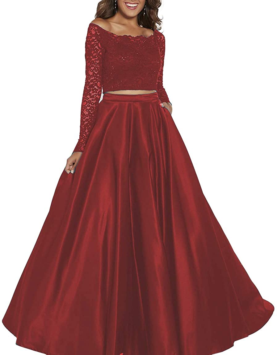 Price:$9.00    Clothfun Women's Two Piece Prom Party Gown  Clothing
