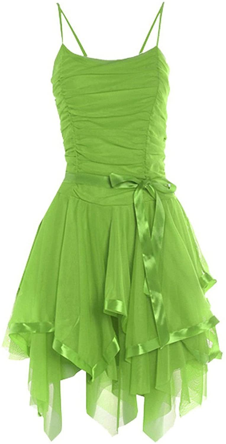 Price:$24.99    MIXLOT Ladies Prom Strappy Evening Short Cocktail Party Layered Bridesmaid Dress Womens Size One Size (One Size, Lime)  Clothing