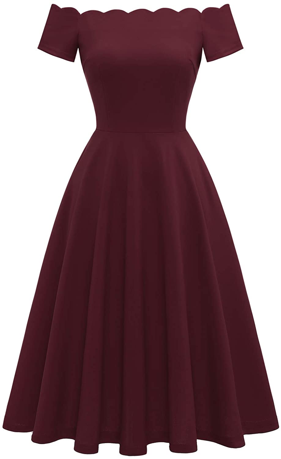 Price:$19.69    Dressystar Women's Off Shoulder Bridesmaid Vintage Cocktail Prom Dresses Tea-Length  Clothing