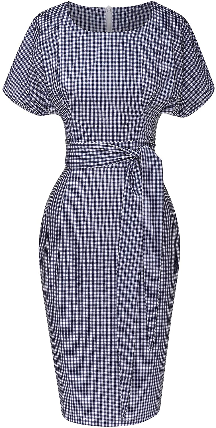 Price:$26.98    GownTown Women's 50s 60s Vintage Sexy Fitted Office Pencil Dress  Clothing