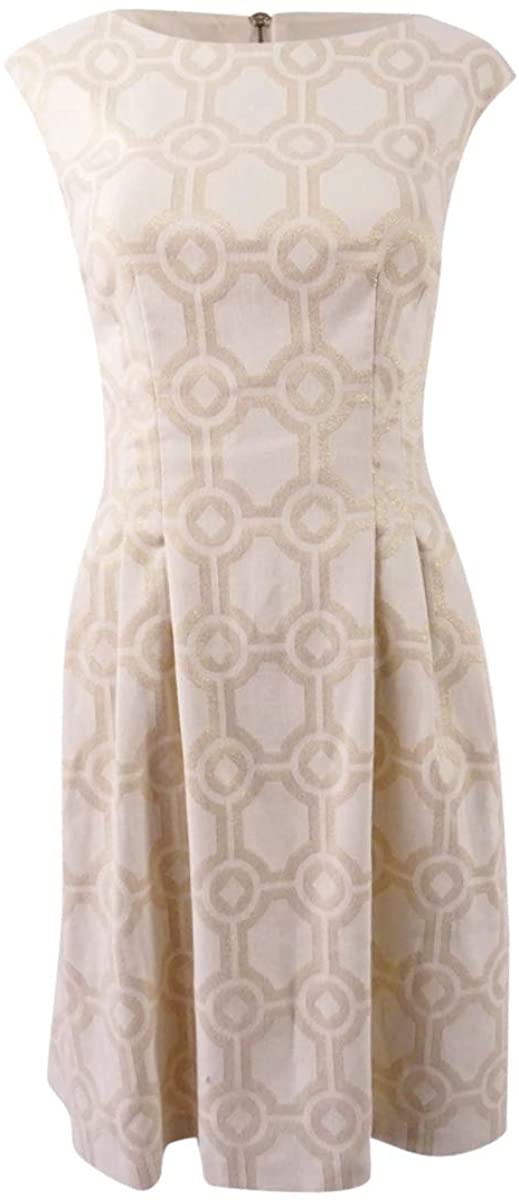 Price:$39.50 Vince Camuto Women's Metallic-Print Fit & Flare Dress at Amazon Women’s Clothing store