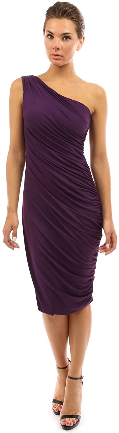 Price:$25.99 PattyBoutik Women One Shoulder Cocktail Dress at Amazon Women’s Clothing store