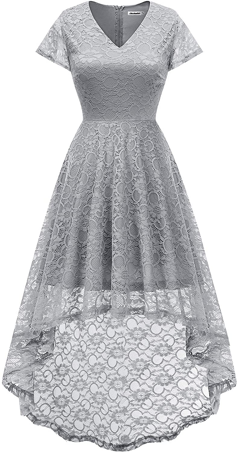 Price:$19.99    Bbonlinedress Vintage Women's Floral Lace Hi-Lo Formal Evening Dress Cocktail Party Dress  Clothing